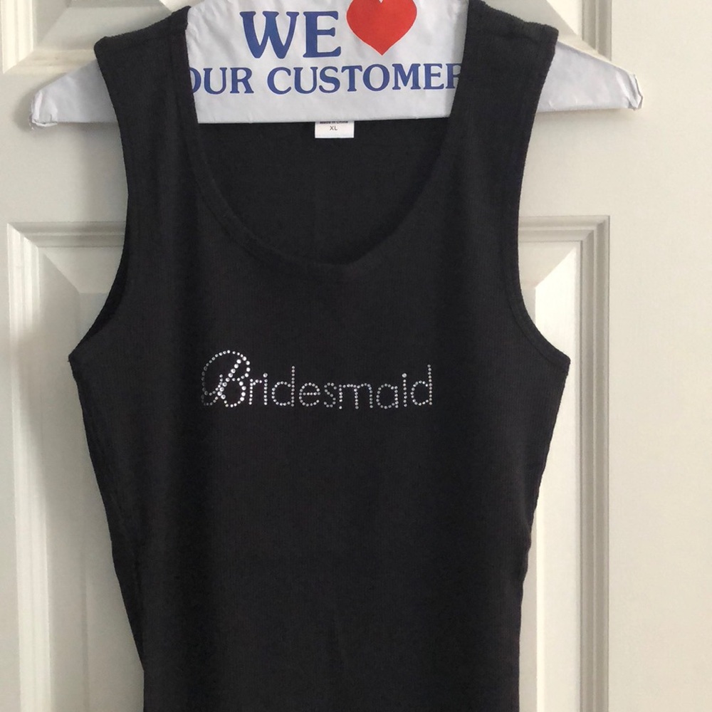 “Bridesmaid” rhinestone Tank - Size L/XL